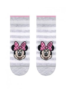 Короткие женские носки с рисунками Минни Маус Disney 17С-129СПМ 343 25 p. світло сірий
