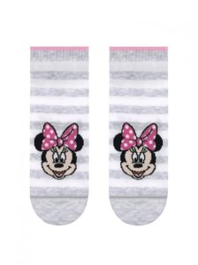 Короткі жіночі шкарпетки з малюнками Мінні Маус Disney 17С-129СПМ 343 23 p. світло сірий