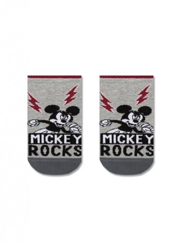 Короткі шкарпетки дитячі з малюнками Міккі Маус Disney 17С-127СПМ 352 20 p. сірий