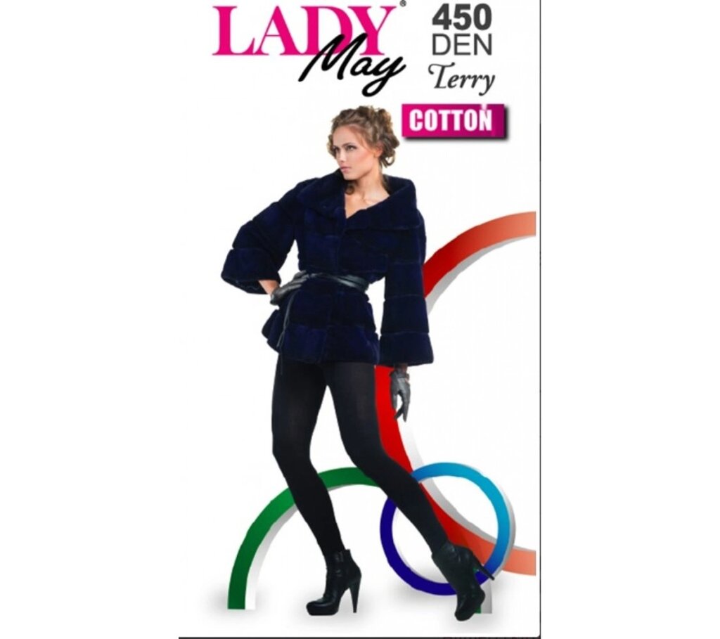 Колготки Lady May Cotton 450 den Black size 2 від компанії інтернет-магазин "ConteMio" - фото 1