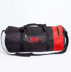 Велика спортивна сумка XXL 50L чорно-червона від MAD | born to win