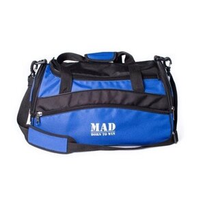 Середня спортивна сумка каркасної форми TWIST синя від спортивного бренду MAD | born to win