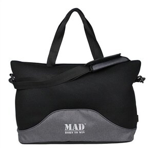 Стильна і сучасна жіноча спортивна сумка для фітнесу LATTICE сірий меланж від MAD | born to win