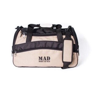 Стильна спортивна сумка каркасної форми TWIST бежева від спортивного бренду MAD | born to win