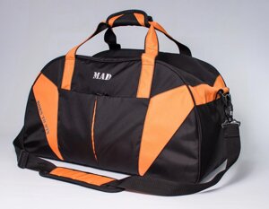 Містка спортивна сумка з кишенею для взуття 42L Cross Porter чорний з помаранчевим від MAD | born to win