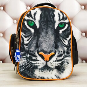 Рюкзак шкільний для хлопчика або дівчинки Bagland чорний з тигром 14 Л.