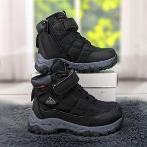 Термо-ботинки зимові дитячі чорні JongGolf 5177