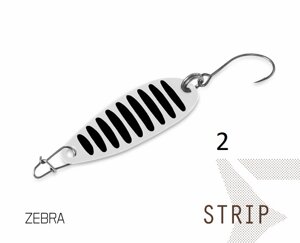 Блешня ложка Spoon Delphin STRIP 2g ZEBRA Гачок №8 Snap