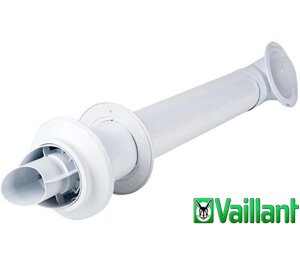 Коаксіальний комплект Vaillant для горизонтального проходу крізь стіну 60/100 РР конденсаційний