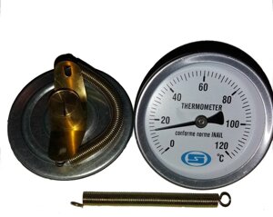 Термометр накладний з пружиною Ø63мм (0-120 С) Gross