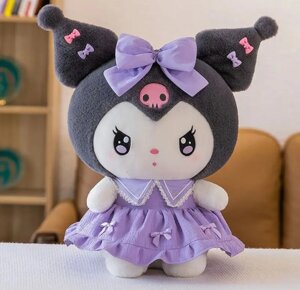 Велика Аніме Іграшка Куромі М'яка Плюшева у Фіолетовій Сукні Hello Kitty 60 см