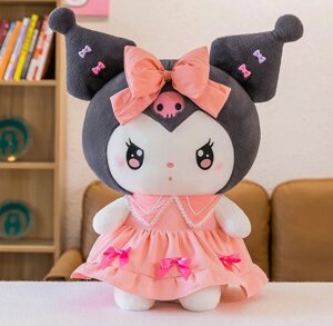 Велика Плюшева М'яка Іграшка Куромі з Аніме в Рожевій Сукні Hello Kitty 50 см