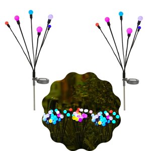 Ліхтар Світильник Для Саду 2 Гілки LED Лампи Декоративні Водонепроникні IPX5 Для Клумби на Дачу 2в1 на Сонячній Батареї