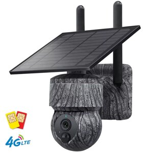 INQMEGA 517CG Sim Вулична 4G Камера 4Мп АКБ 7800mAh Сонячна панель Датчик руху Нічне бачення IP66 UBox App