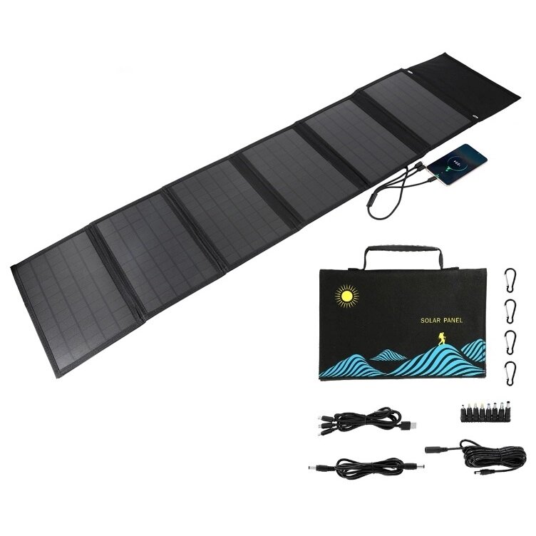 "Solar Bag W50F6" Портативна Сонячна Панель 50 Вт 2USB+DC18V Зарядка смартфона павербанка ноутбука від компанії BERU - Магазин розумної Електроніки - фото 1