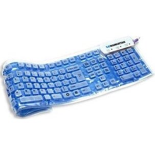 Гумова клавіатура Manhattan Roll-Up Keyboard від компанії Інтернет-магазин "Леонід" - фото 1