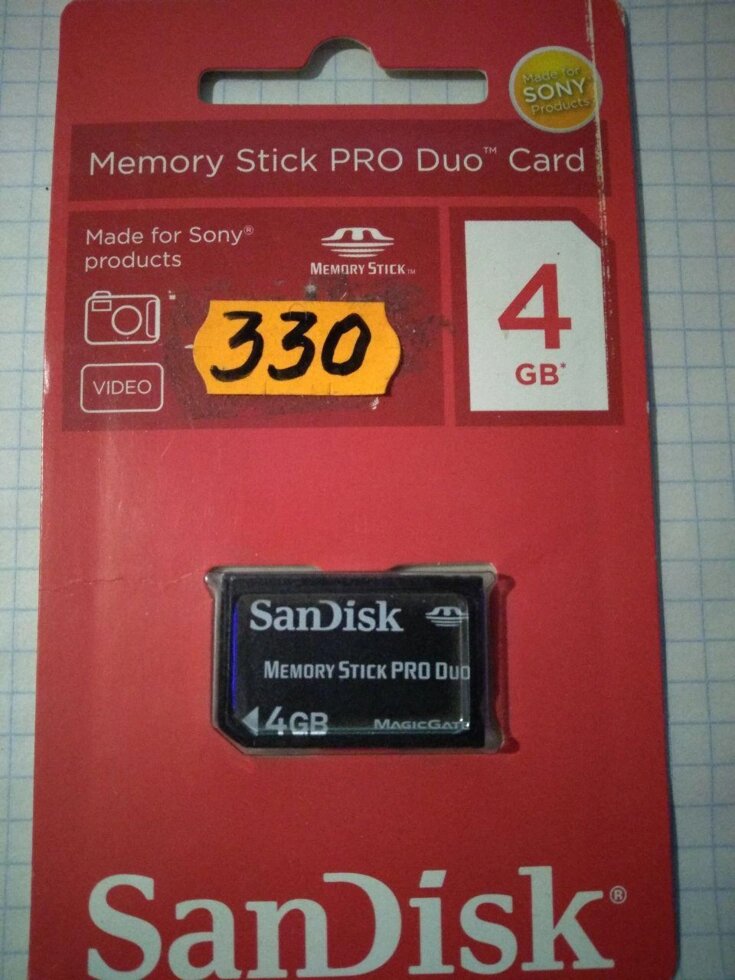 Карта пам'яті Memory Stick Pro Duo™ 4 GB SanDisk від компанії Інтернет-магазин "Леонід" - фото 1