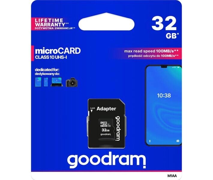 Карта памяті Goodram microSDHC 32GB UHS-I class 10 + adapter від компанії Інтернет-магазин "Леонід" - фото 1