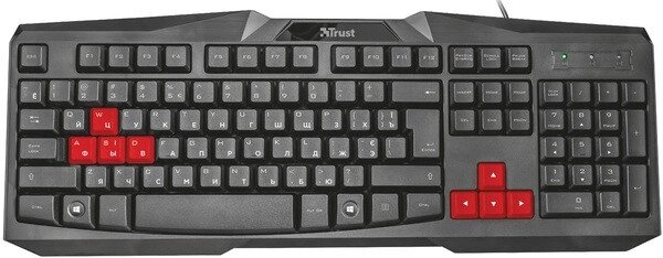 Клавіатура Trust Ziva Gaming Keyboard UKR від компанії Інтернет-магазин "Леонід" - фото 1