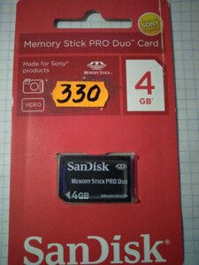 Карта памяти Memory Stick Pro Duo 4 GB SanDisk