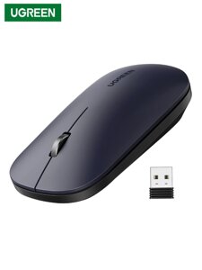 Беспроводная бесшумная мышь 4000 DPI для MacBook планшета компьютера ноутбука MU001 UGREEN 90372 Midnight Black