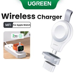 Бездротовий зарядний пристрій UGREEN CD144 для годинника Apple Watch MFi Type-C Білий (60709)