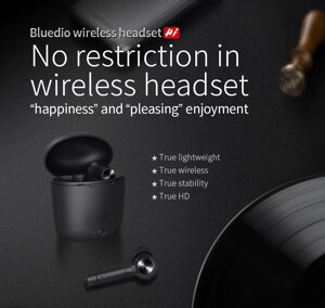 Бездротові Bluetooth-навушники Bluedio Hi Hurricane Air pod з зарядним кейсом