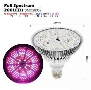 Фитолампа LED 80Вт/120Led повного спектру