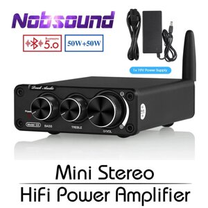 HI-FI Cтерео підсилювач звуку Bluetooth 5.0 NOBSOUND G3 2х50Вт