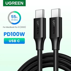 Кабель USB-C 100W UGREEN US562 Type-C to Type-C PD QC 4.0/3.0 для швидкого заряджання MacBook Pro, Samsung (0.5-3m 2