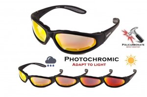 Окуляри фотохромні (захисні) Global Vision Hercules-1 PLUS Photochromic (G-Tech red) Anti-Fog, фотохромні дзеркальні