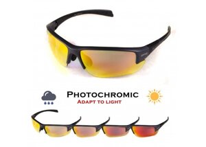 Окуляри фотохромні (захисні) Global Vision Hercules-7 Photochromic Anti-Fog (G-Tech red), фотохромні дзеркальні червоні