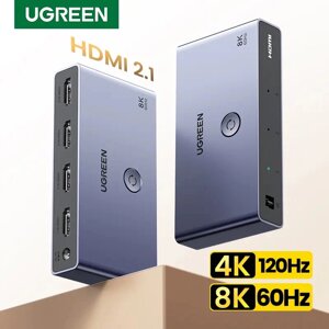 Перемикач HDMI 2.1 ugreen CM624 спліттер HDMI switch (3 in 1 out) 8K ultra HD DRR HDR 3D (15604) NEW