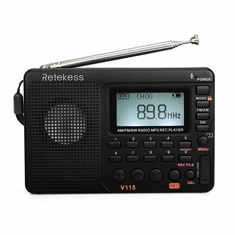 Радіоприймач Retekess V115 портативний з MP3 плеєром та акумулятором BL-5C (1000 mAh) - вартість