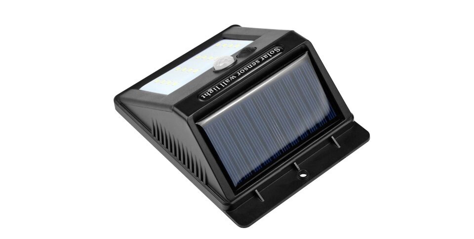Ліхтар вуличний з датчиком руху на сонячних панелях 20 LED Black (10417473) - огляд