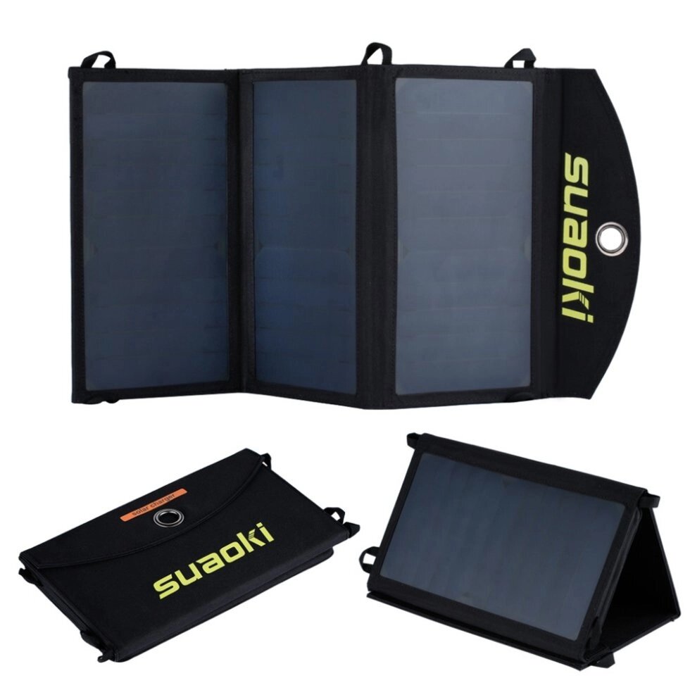Зарядний пристрій на сонячних батареях Suaoki 20Вт - доставка