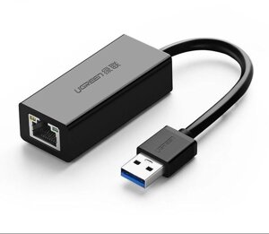 Ethernet адаптер USB 3.0 to Gigabit RJ-45 Ethernet Card adapter Ugreen 20256 (CR111) Black