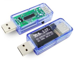 USB тестер цифровий уніварсальний мультиметр вольтметр, амперметр, вимірювач ємності акумулятор