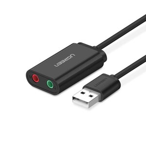 Зовнішня звукова USB карта адаптер Ugreen 30724