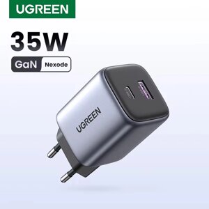 Зарядний пристрій UGREEN CD350 GaN 35W Fast Charger для MacBook Pro/Air, iPad, iPhone 15 Pro Max Grey (15538)