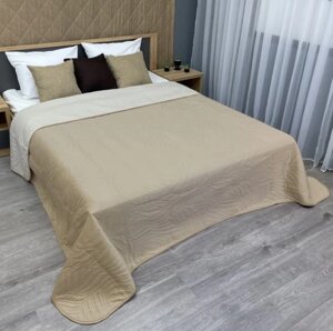 Покривало декоративне двостороннє (220х240см) Decorator Ultra Sonic Velour. Колір бежевий