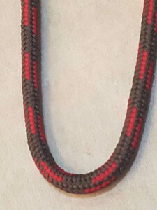 Шнур круглий 6 мм 100 м ПЕ нитка з наповнювачем (зі осердям) Сірий + Червоний