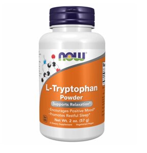 Амінокислоти Now Foods L-Tryptophan Powder 2oz 57g (1086-2022-10-0775)