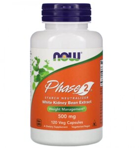 Екстракт білої квасолі Now Foods Phase-2 500 mg 120 vcaps (1086-2022-10-2615)