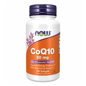 Коензим Now Foods CoQ10 50mg + Vit E 100 sgels (1086-2022-10-1357)
