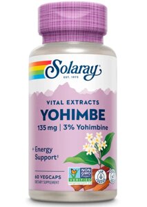 Екстракт кори Йохімбе Solaray Guaranteed Potency Yohimbe Bark Extract 60 caps (1086-2022-10-2446)