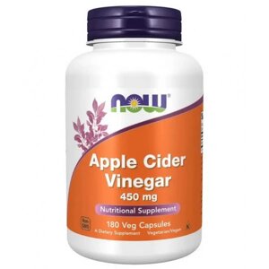 Яблучний оцет Now Foods Apple Cider Vinegar 450 mg 180 vcaps Now Foods (1086-2022-10-0700)