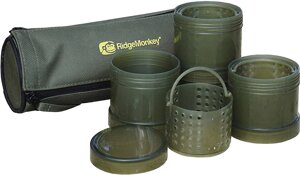 Відро RidgeMonkey Modular Hookbait Pots набір 4 відра і чохол (1013-9168.00.27)