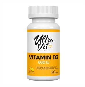 Вітаміни VPLab Vitamin D3 600 IU 120 softgels (1086-2022-10-2902)