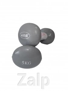 Гантелі вінілові пара LiveUp VINYL DUMBBELL EGG HEAD від компанії Zalp - фото 1